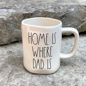 Rae Dunn HOME IS WHERE DAD IS Ceramic Mug